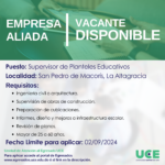 Supervisor de Planteles Educativos