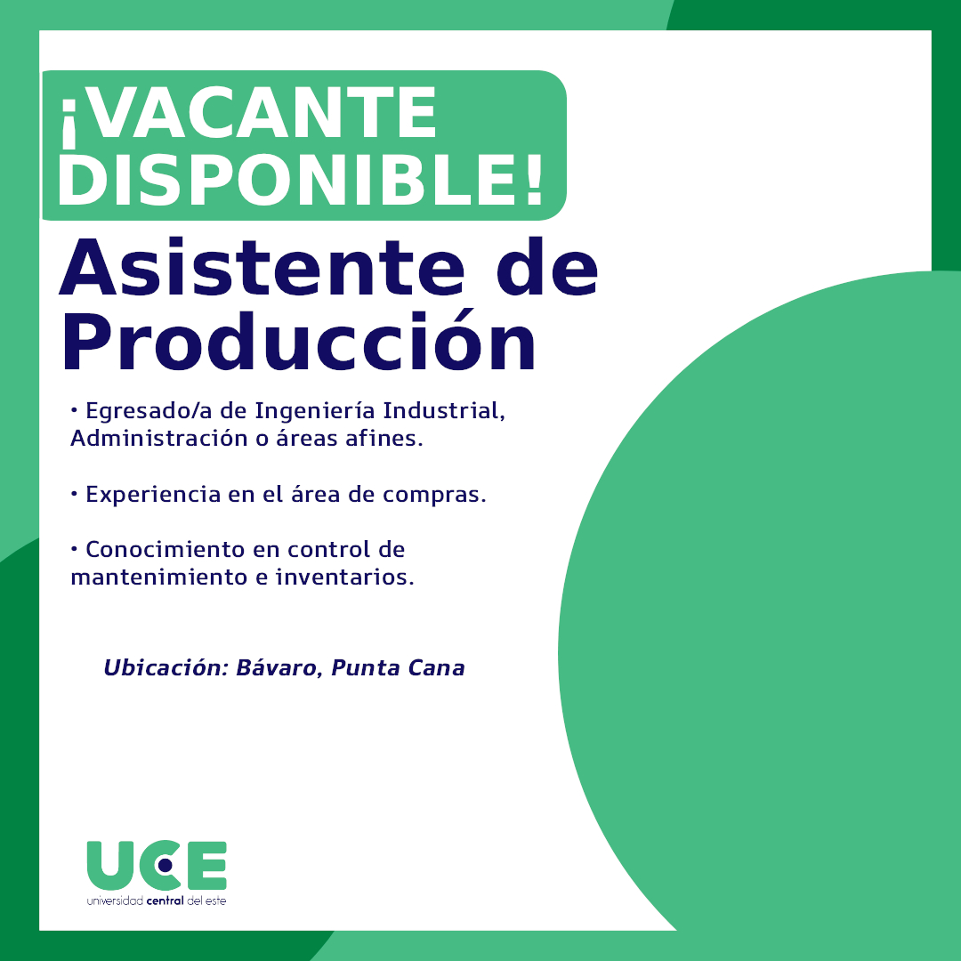 En este momento estás viendo Asistente de Producción