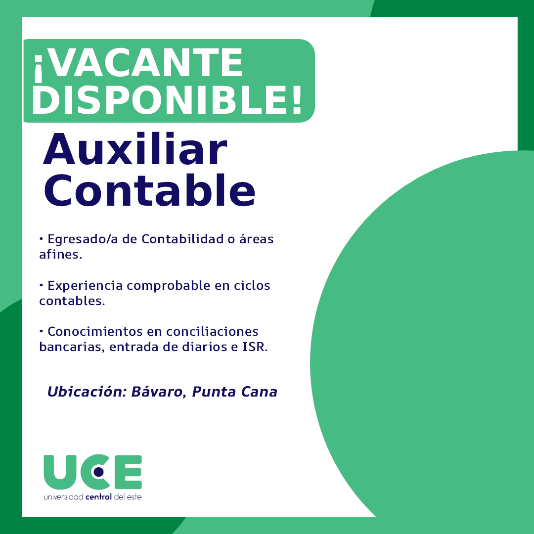 En este momento estás viendo Auxiliar Contable