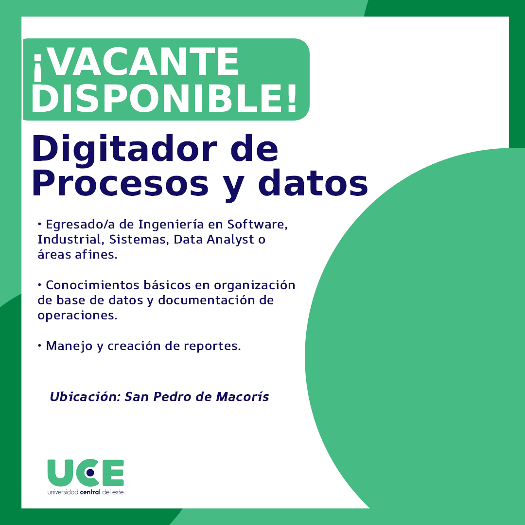 En este momento estás viendo Digitador de Procesos y Datos