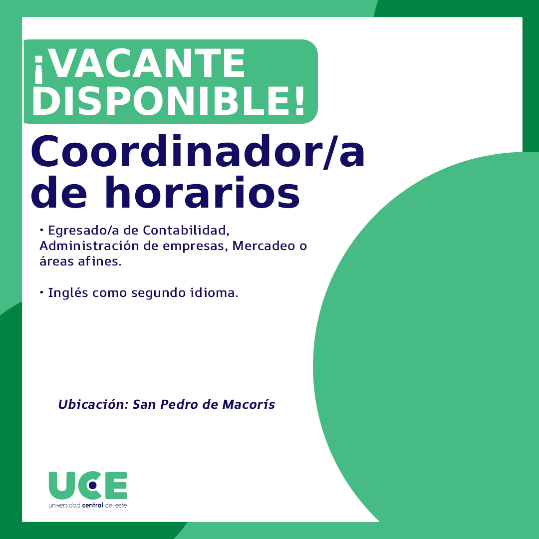 En este momento estás viendo Coordinador/a de Horarios
